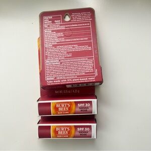 🐝 Burts Bees tinted lip balm spf 30 sienna rose